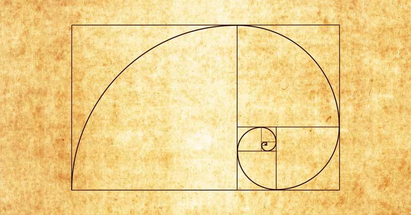 Ein Kachelmuster, in seiner Breite basierend auf der Größe der zugehörigen Fibonacci-Zahl. Quelle: simplifaster.com