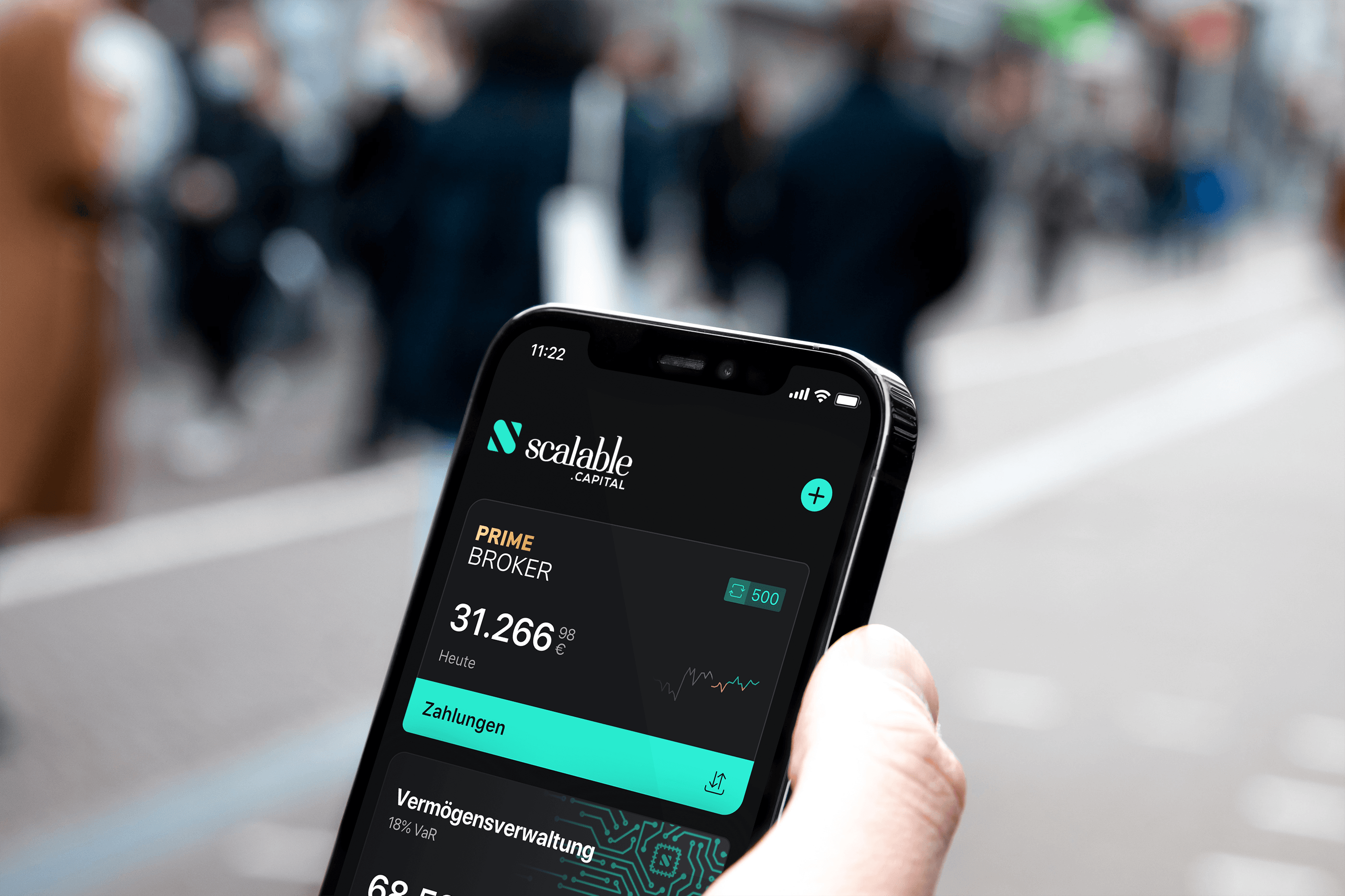 Das Interface des Mobile Brokers Scalable Capital. Quelle: Scalable Capital